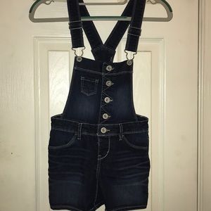 Jean short overalls